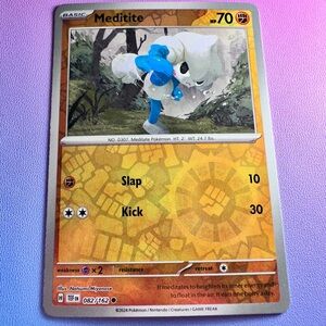 meditite [reverse holo] - 082/162 (common) — pokemon: temporal forces